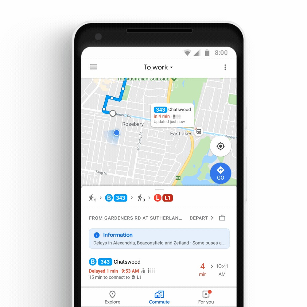 В реальном времени отслеживать перемещение автобусов с Google