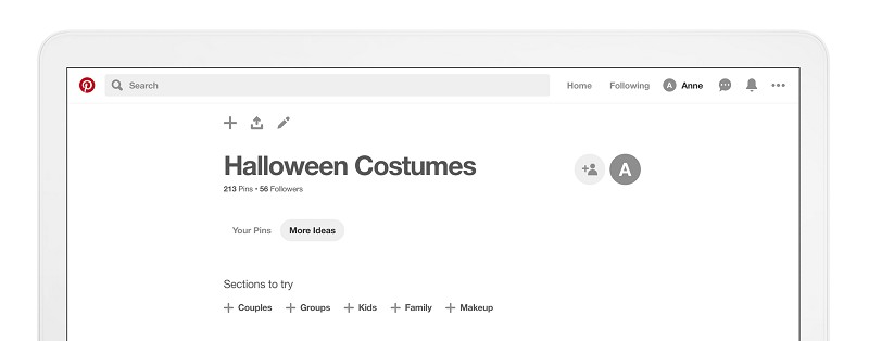 Рекомендации на Pinterest
