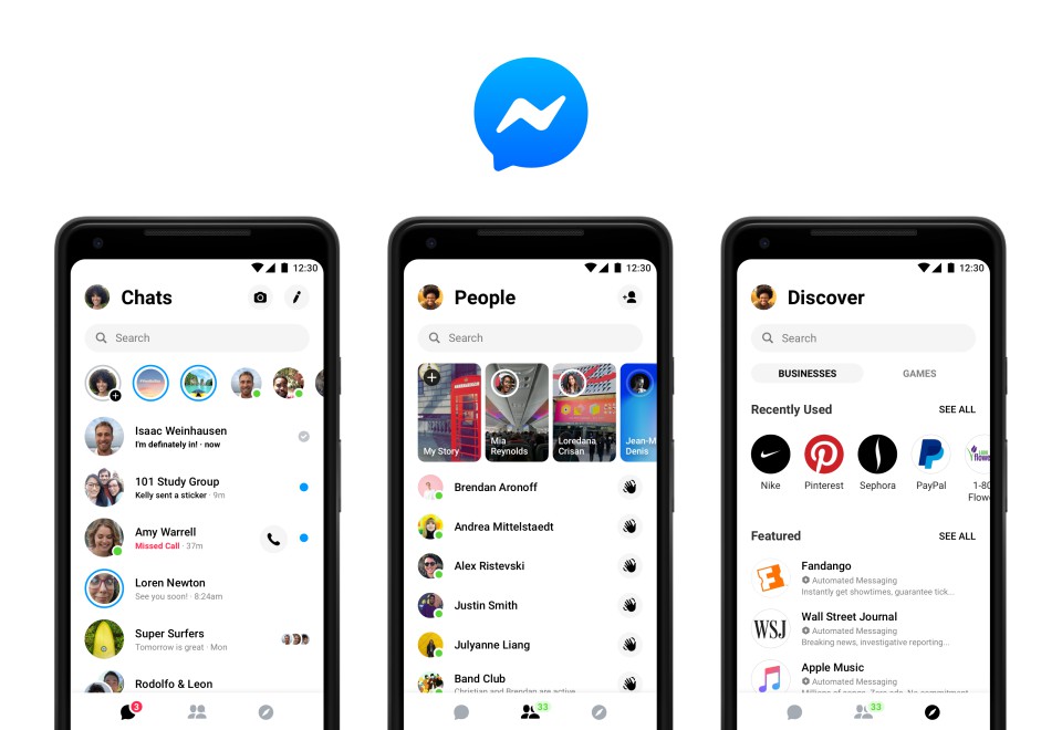 Новая версия Messenger