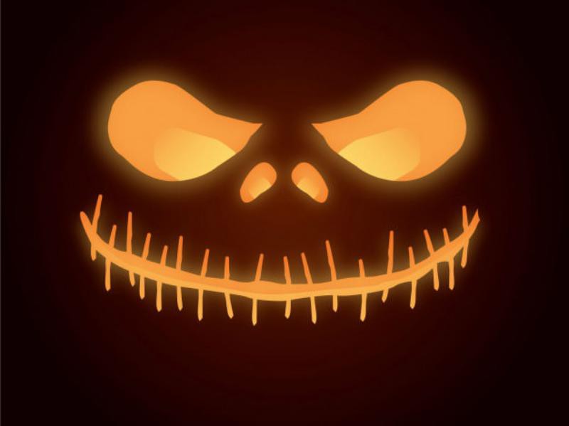 3 shiny-halloween-pumpkin-face-background