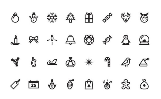 Christmas Vector Icon Set